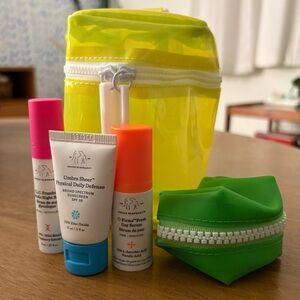 Drunk Elephant Skincare Set with 2 Bags - Night Serum, Day Serum, SPF 30, 2 Bags